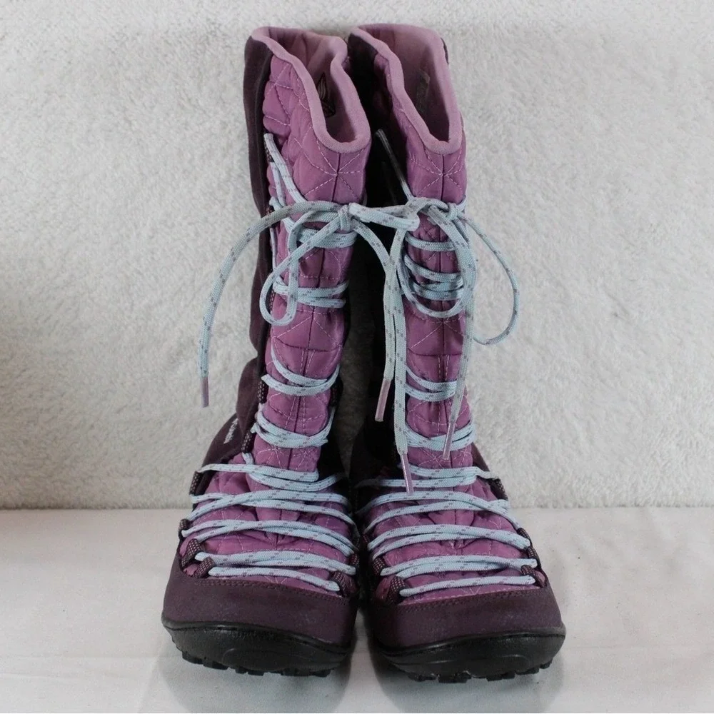 Columbia Womens Purple Lace Up Winter Snow Boots Size 5‎ Omni Grip